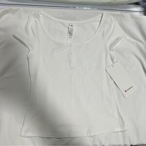 Lululemon Athletica Cap-Sleeve Henley T-Shirt